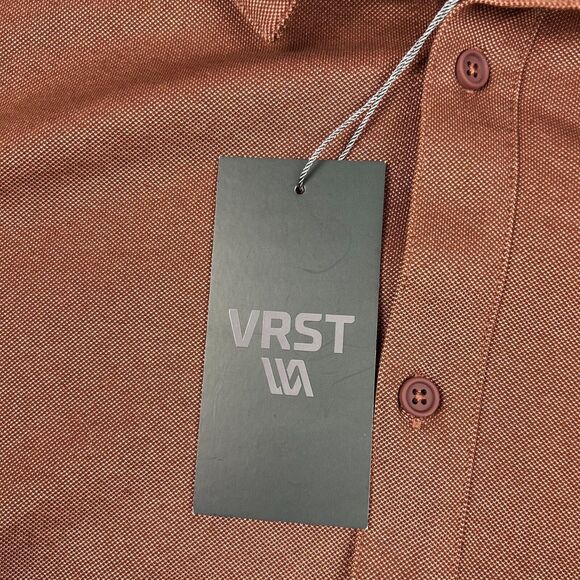 VRST Shirt Mens XL Button Down Earth Brown Heather Anti-Odor Stretch NWT - Picture 7 of 10